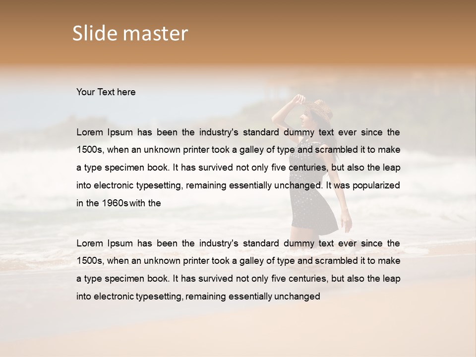 Tourism Sexy Female PowerPoint Template