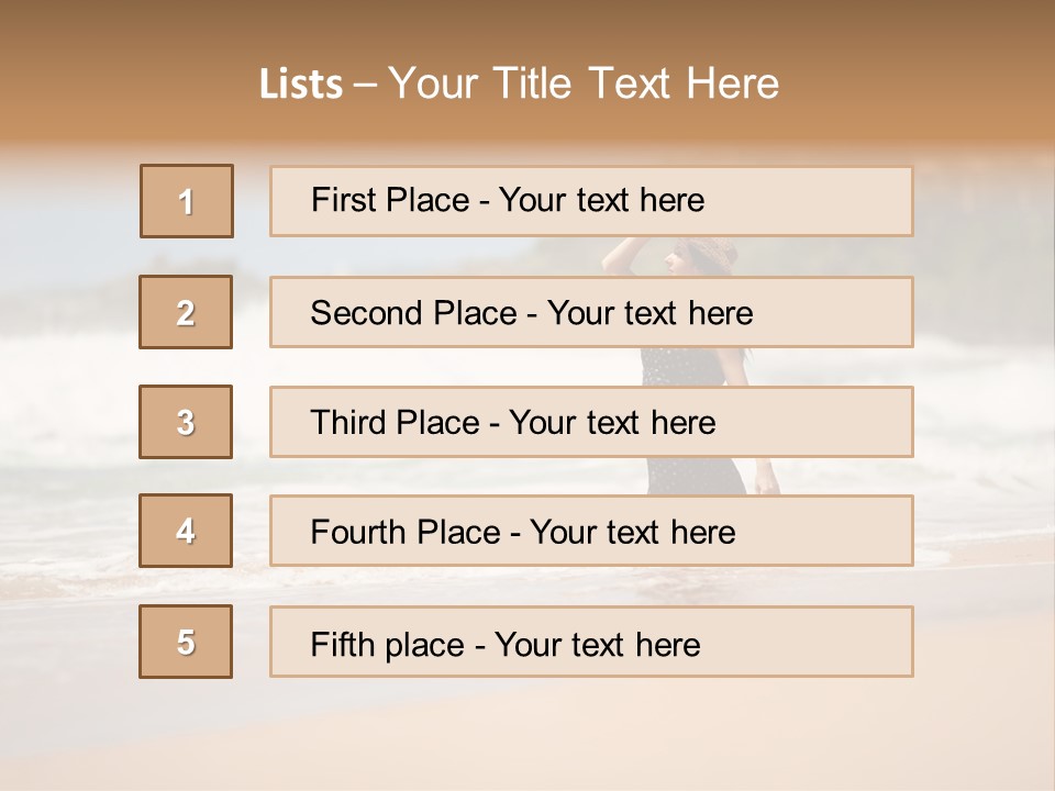 Tourism Sexy Female PowerPoint Template