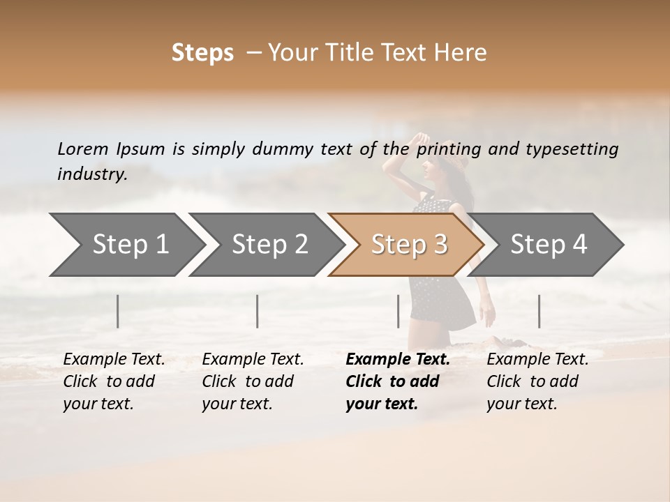 Tourism Sexy Female PowerPoint Template