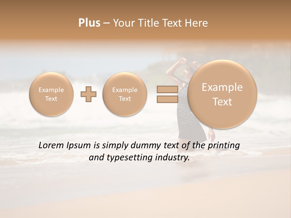 Tourism Sexy Female PowerPoint Template