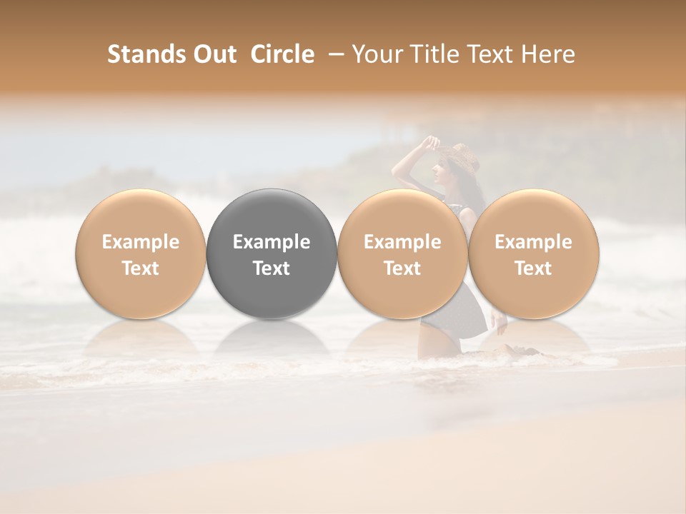 Tourism Sexy Female PowerPoint Template