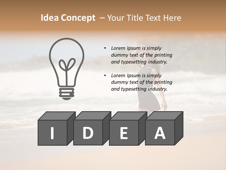 Tourism Sexy Female PowerPoint Template