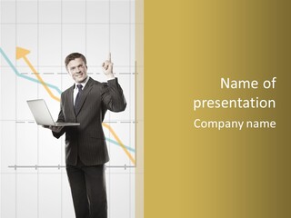 Young Portrait Computer PowerPoint Template