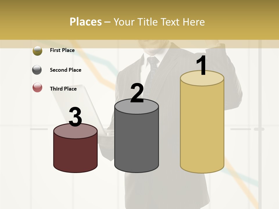 Young Portrait Computer PowerPoint Template