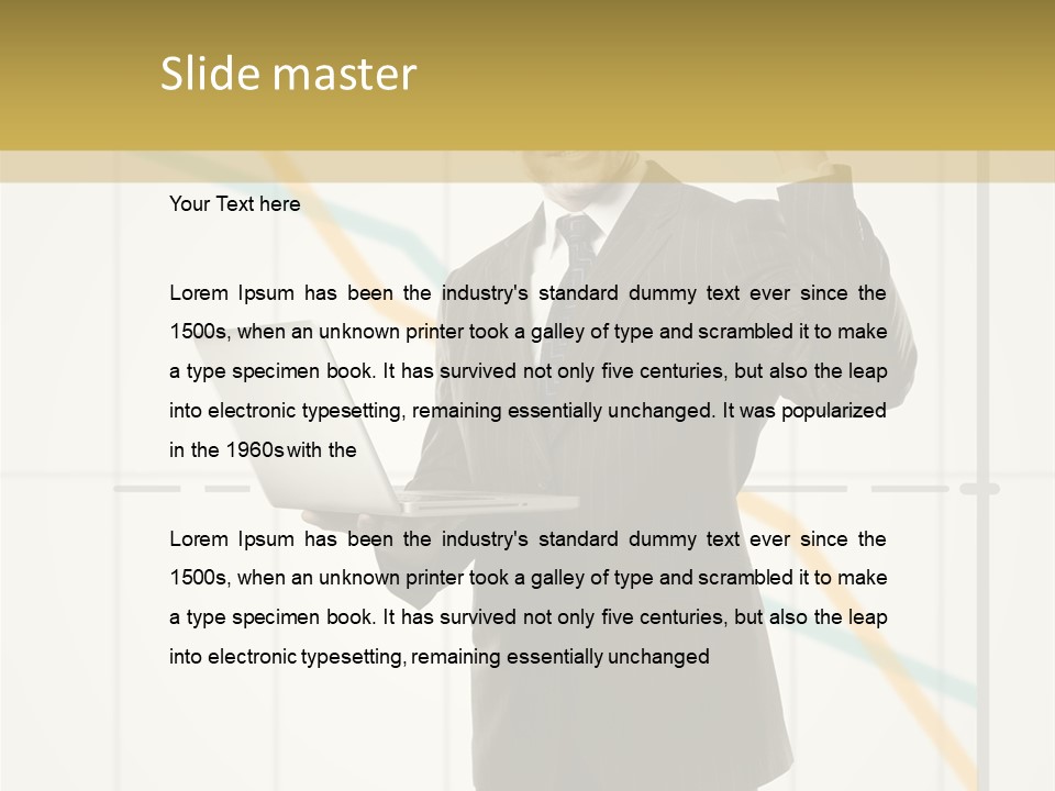 Young Portrait Computer PowerPoint Template