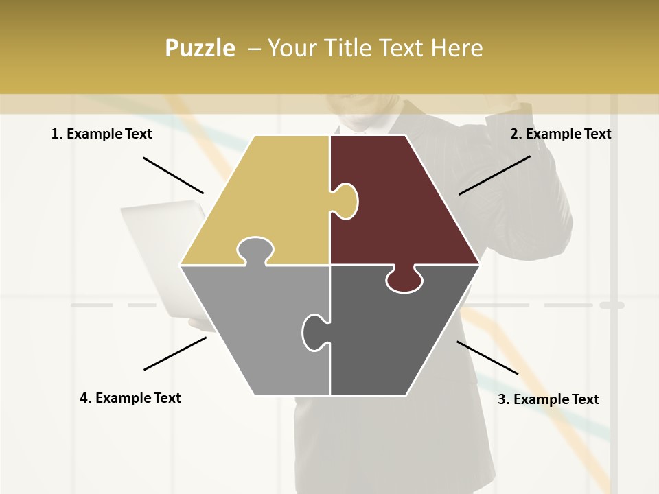 Young Portrait Computer PowerPoint Template