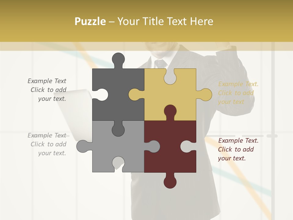 Young Portrait Computer PowerPoint Template