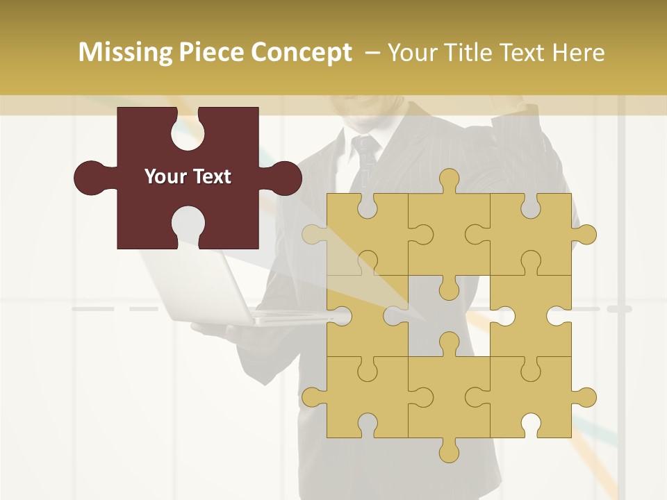 Young Portrait Computer PowerPoint Template