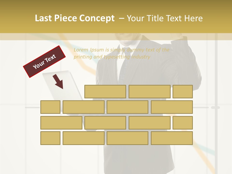 Young Portrait Computer PowerPoint Template