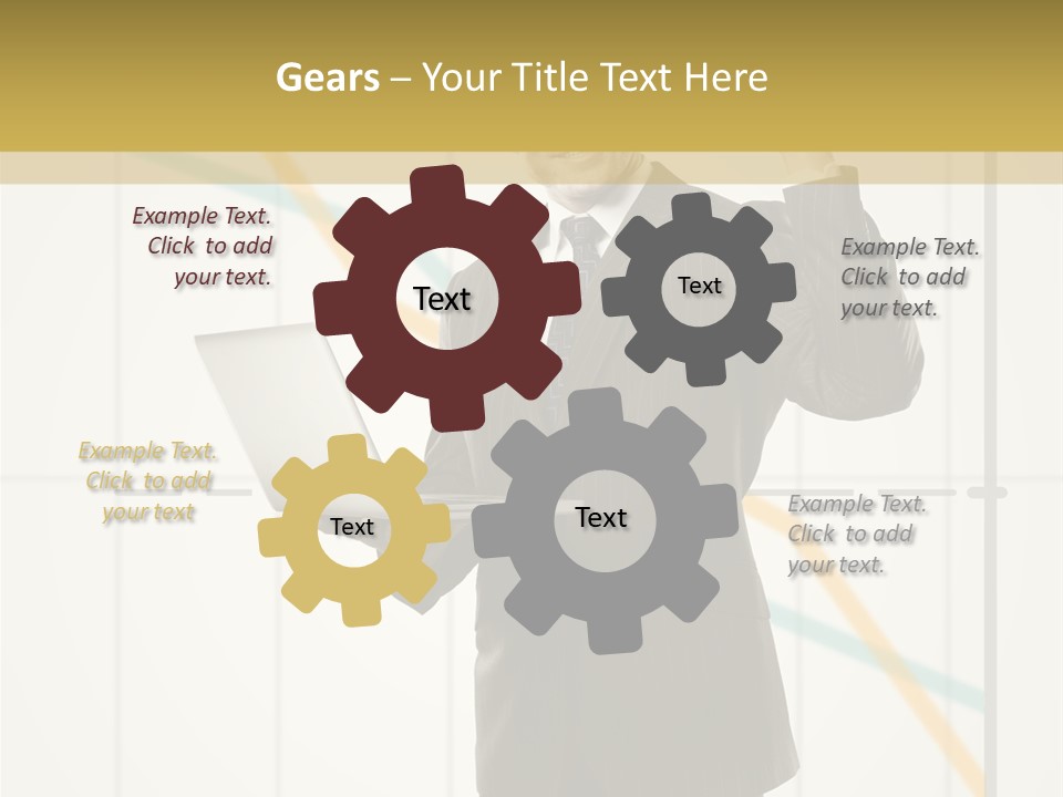 Young Portrait Computer PowerPoint Template