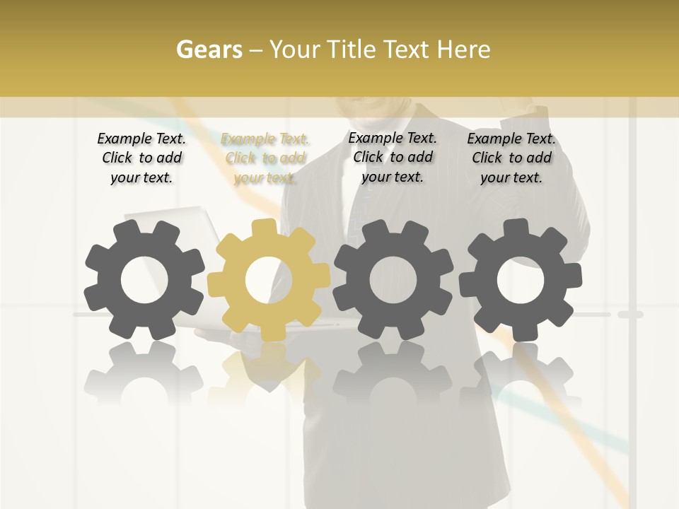 Young Portrait Computer PowerPoint Template