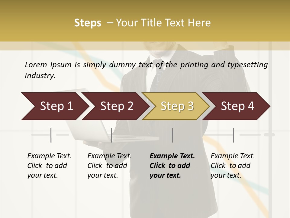 Young Portrait Computer PowerPoint Template