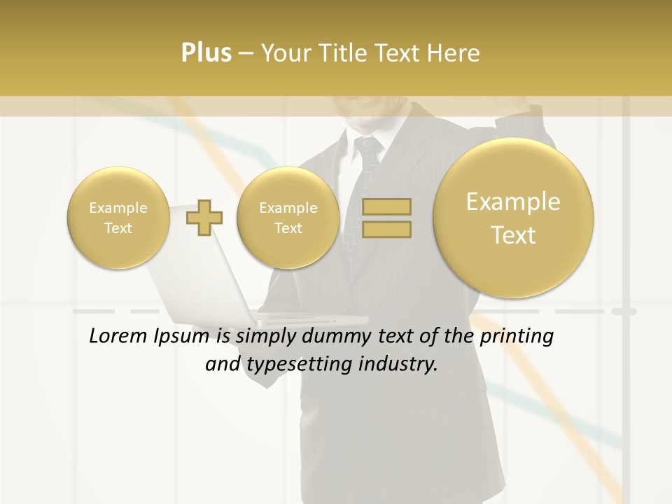 Young Portrait Computer PowerPoint Template