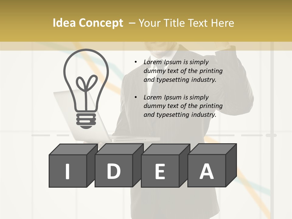 Young Portrait Computer PowerPoint Template