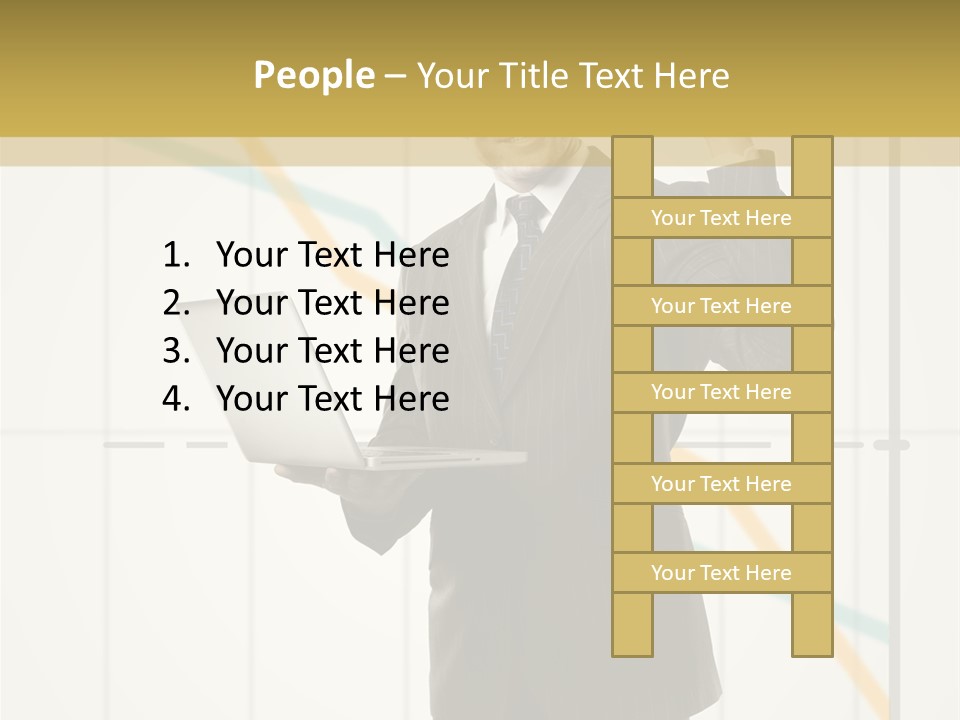 Young Portrait Computer PowerPoint Template