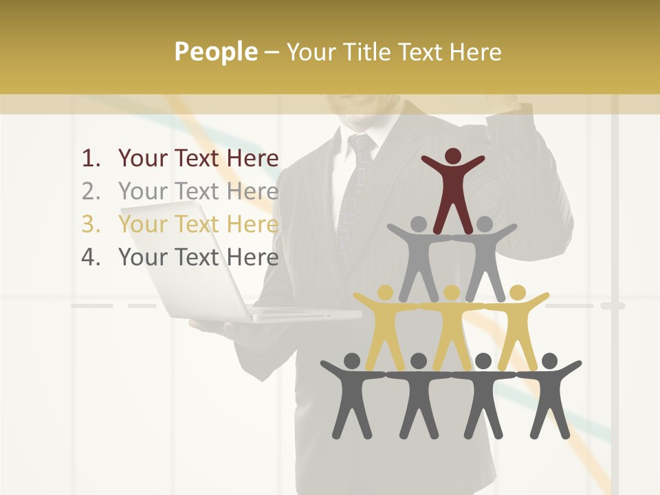 Young Portrait Computer PowerPoint Template