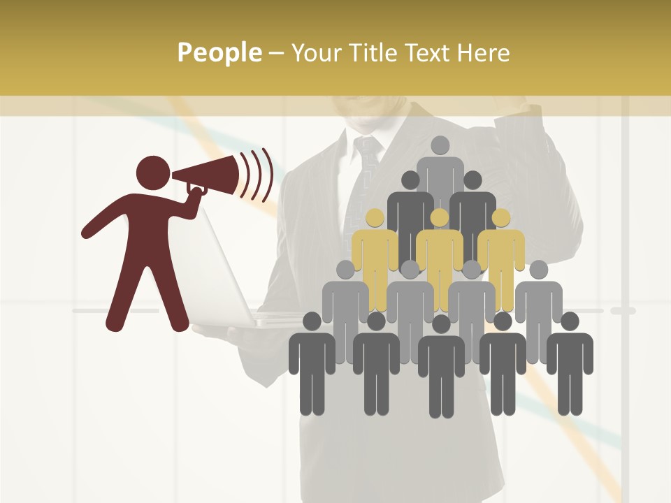 Young Portrait Computer PowerPoint Template