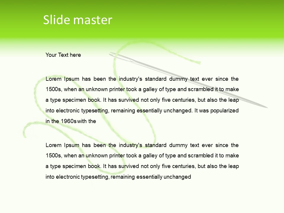 Purple Cotton Needlework PowerPoint Template