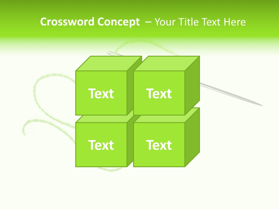 Purple Cotton Needlework PowerPoint Template