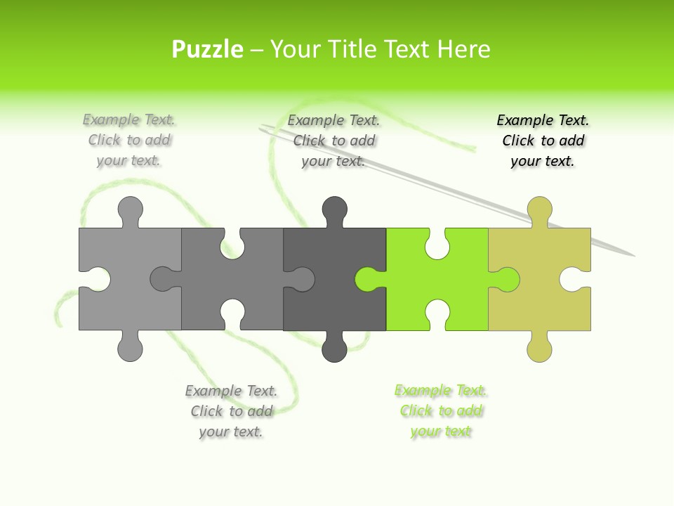 Purple Cotton Needlework PowerPoint Template