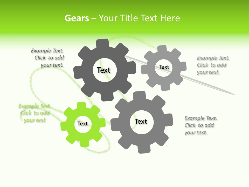 Purple Cotton Needlework PowerPoint Template