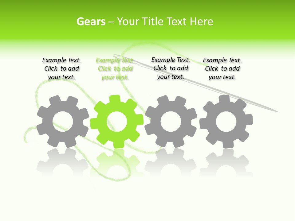 Purple Cotton Needlework PowerPoint Template