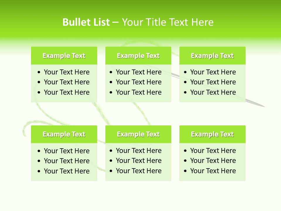 Purple Cotton Needlework PowerPoint Template