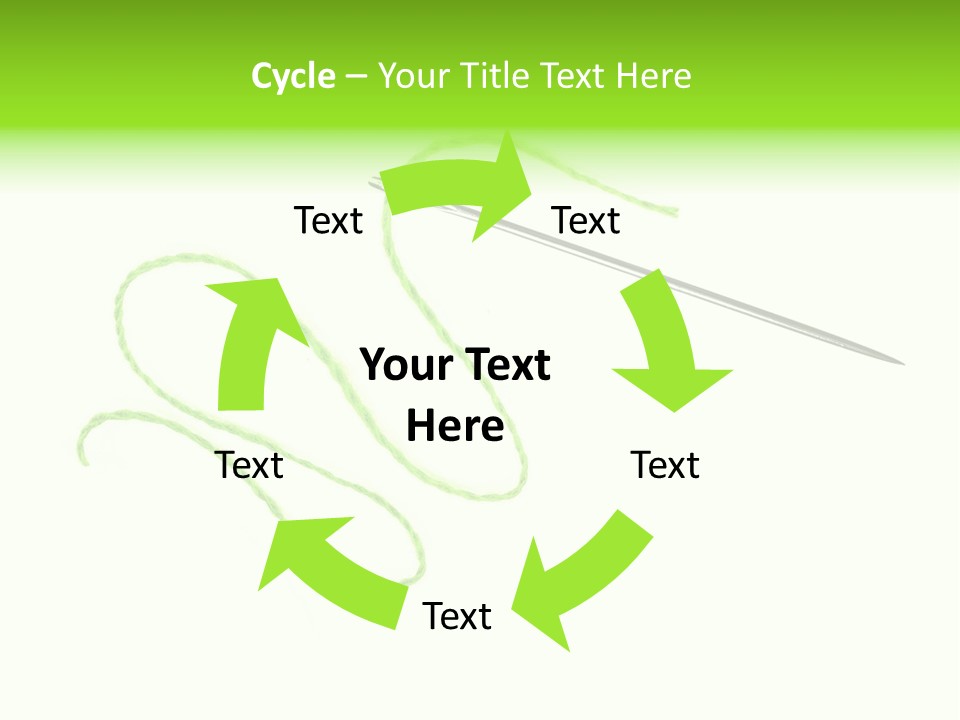 Purple Cotton Needlework PowerPoint Template