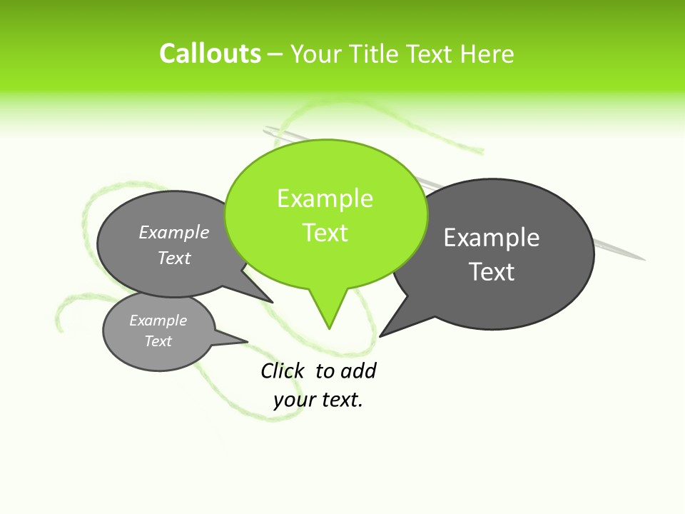 Purple Cotton Needlework PowerPoint Template