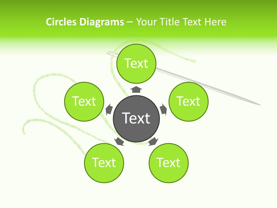 Purple Cotton Needlework PowerPoint Template