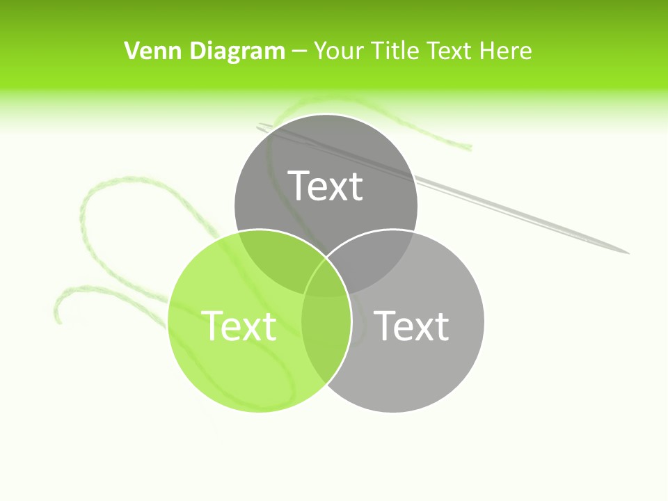 Purple Cotton Needlework PowerPoint Template