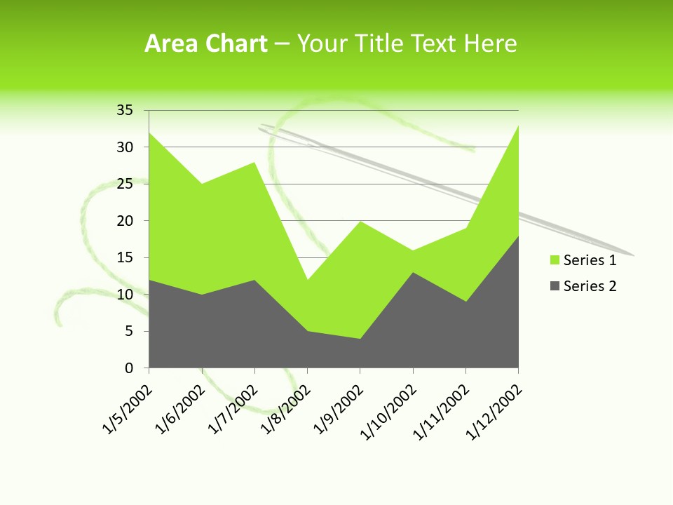 Purple Cotton Needlework PowerPoint Template