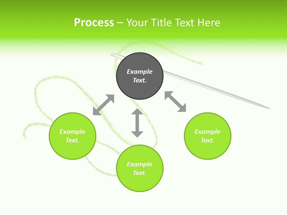 Purple Cotton Needlework PowerPoint Template