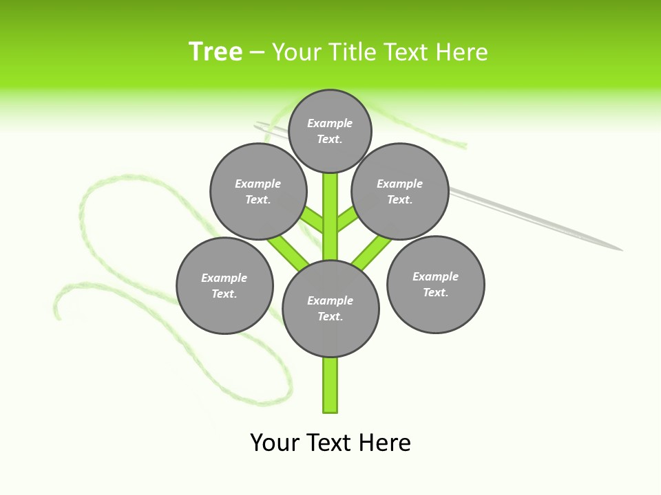 Purple Cotton Needlework PowerPoint Template