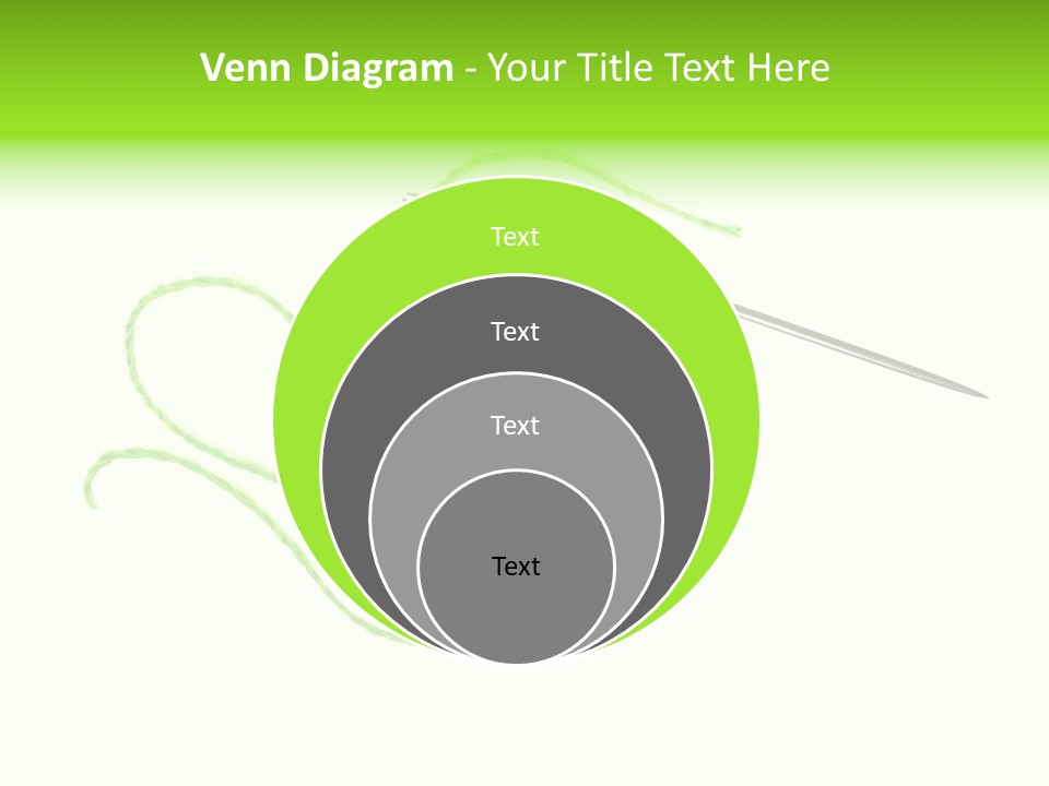 Purple Cotton Needlework PowerPoint Template