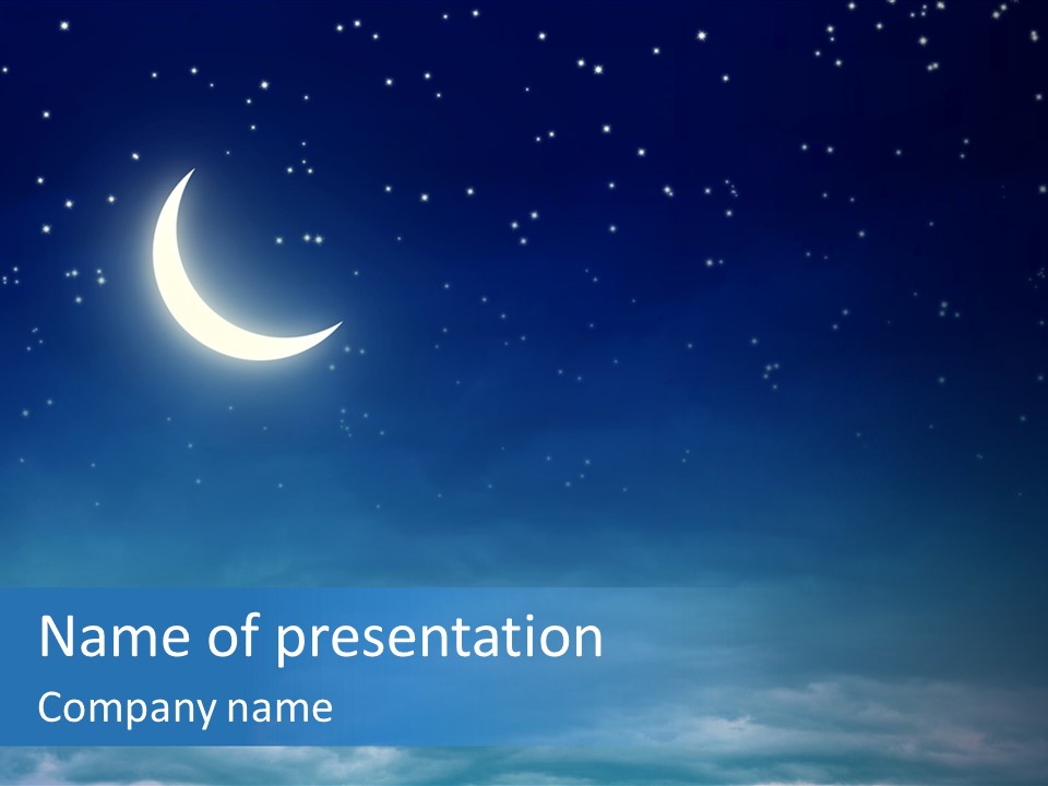 Night Astrology Moon PowerPoint Template