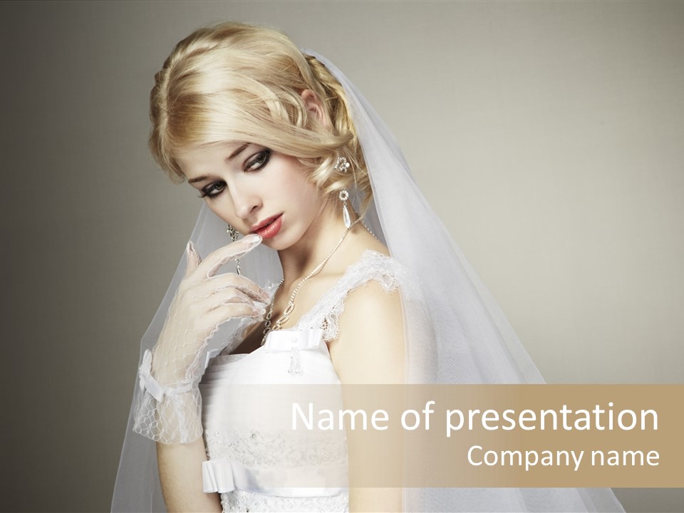 Pretty Caucasian Studio PowerPoint Template