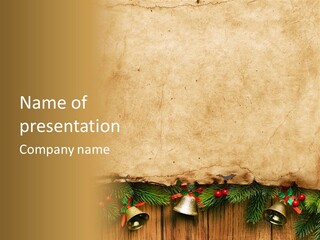 Wood Red Xmas PowerPoint Template