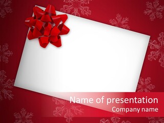 Christmas Decoration Red PowerPoint Template