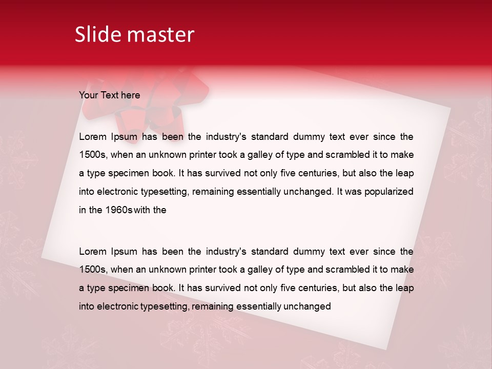 Christmas Decoration Red PowerPoint Template