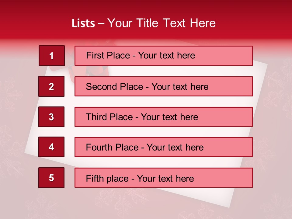 Christmas Decoration Red PowerPoint Template
