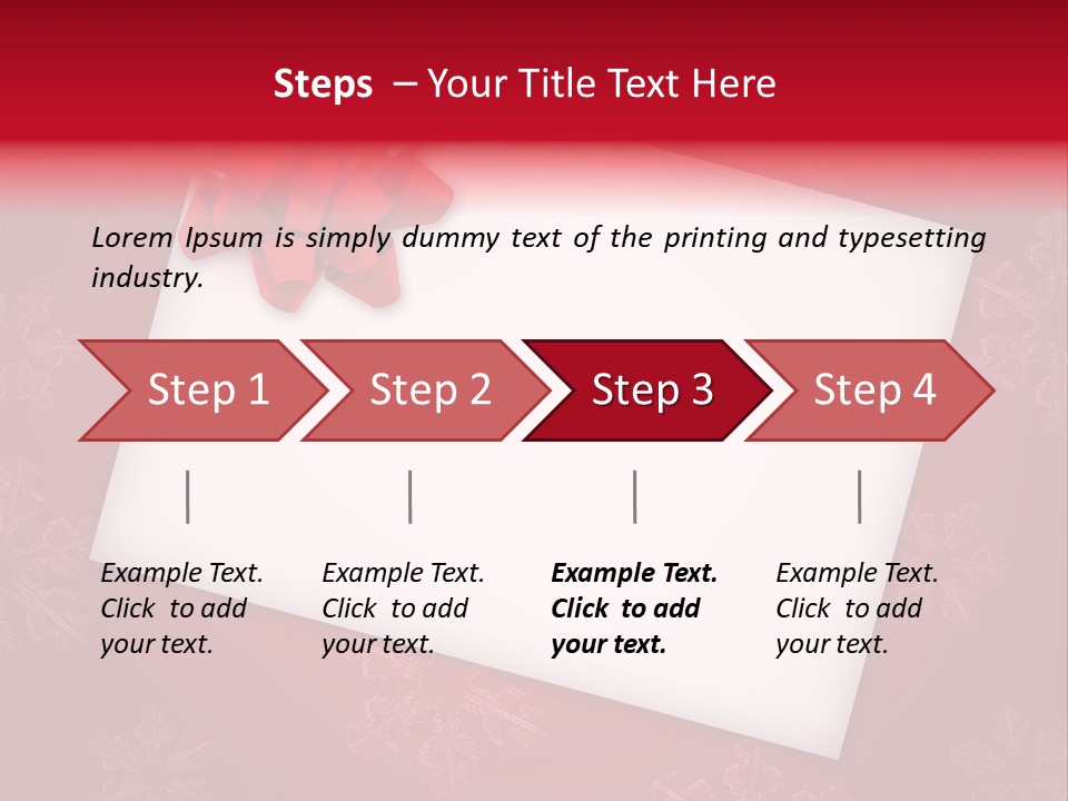 Christmas Decoration Red PowerPoint Template