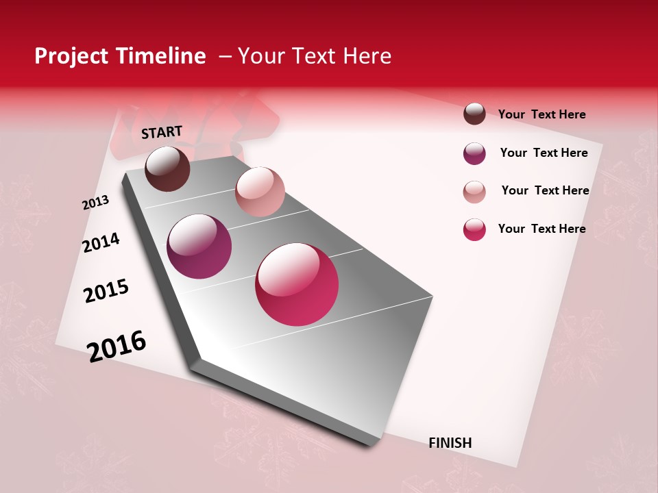 Christmas Decoration Red PowerPoint Template