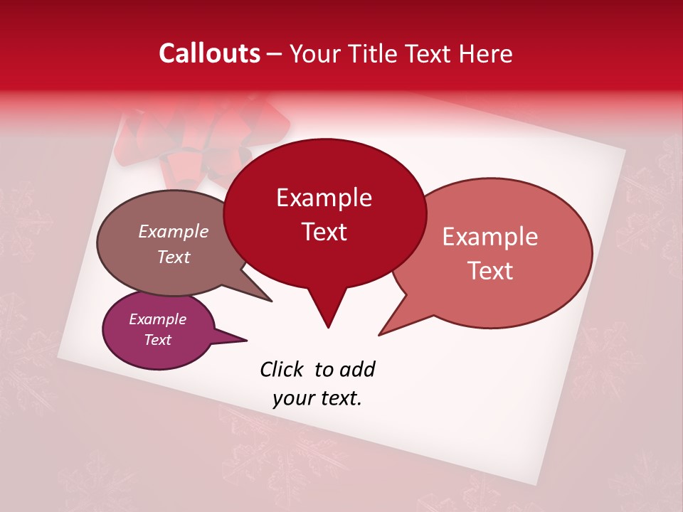 Christmas Decoration Red PowerPoint Template