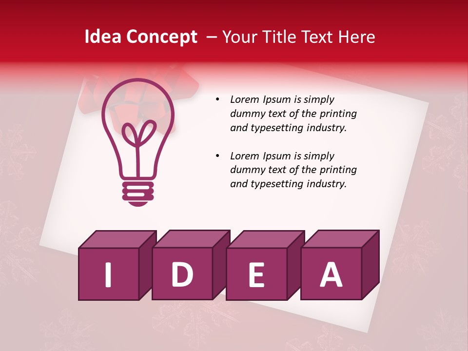 Christmas Decoration Red PowerPoint Template