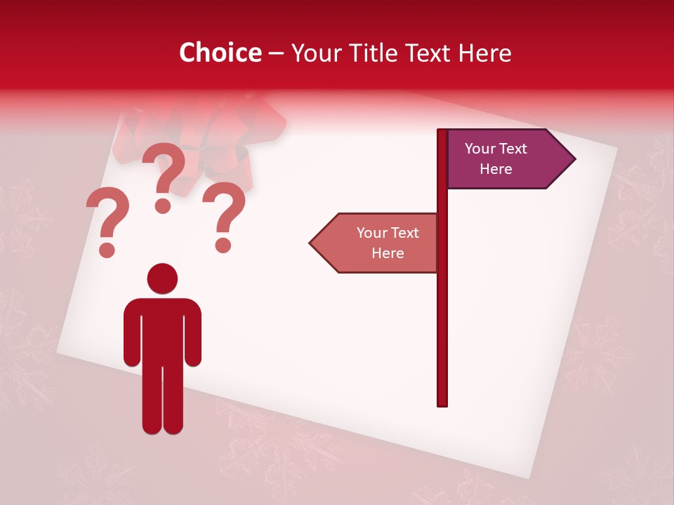 Christmas Decoration Red PowerPoint Template