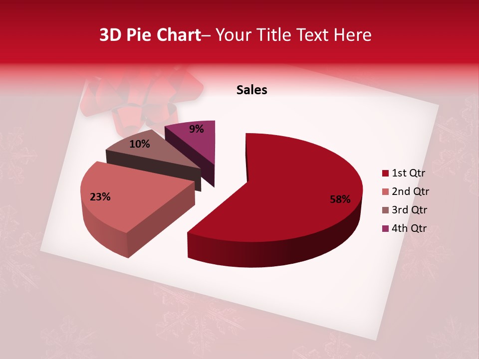 Christmas Decoration Red PowerPoint Template