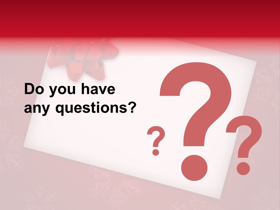 Christmas Decoration Red PowerPoint Template