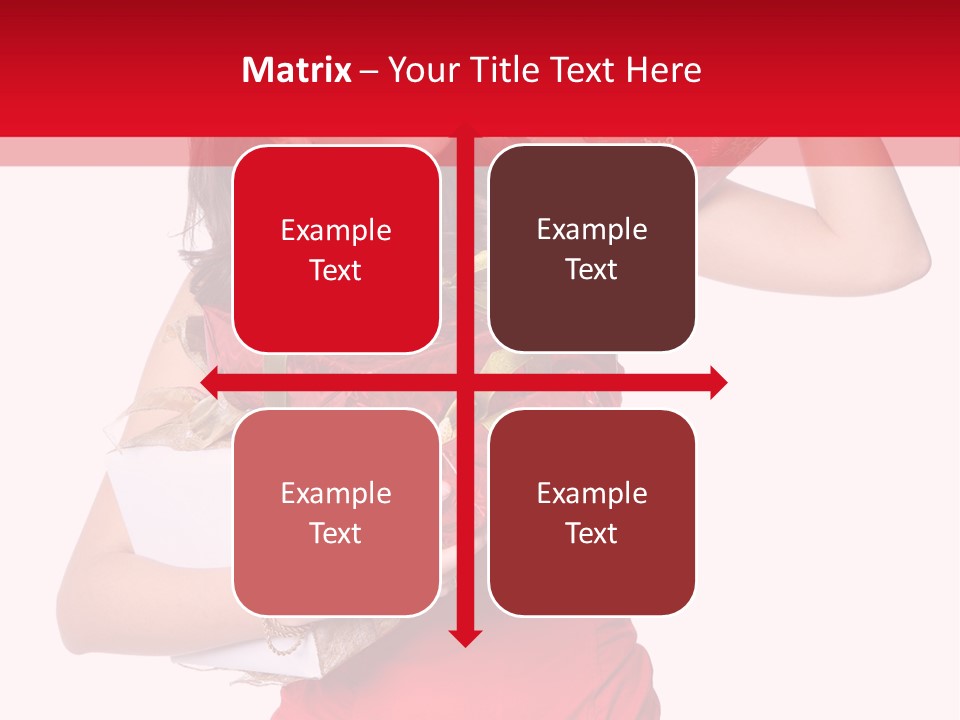 Woman Standing Xmas PowerPoint Template