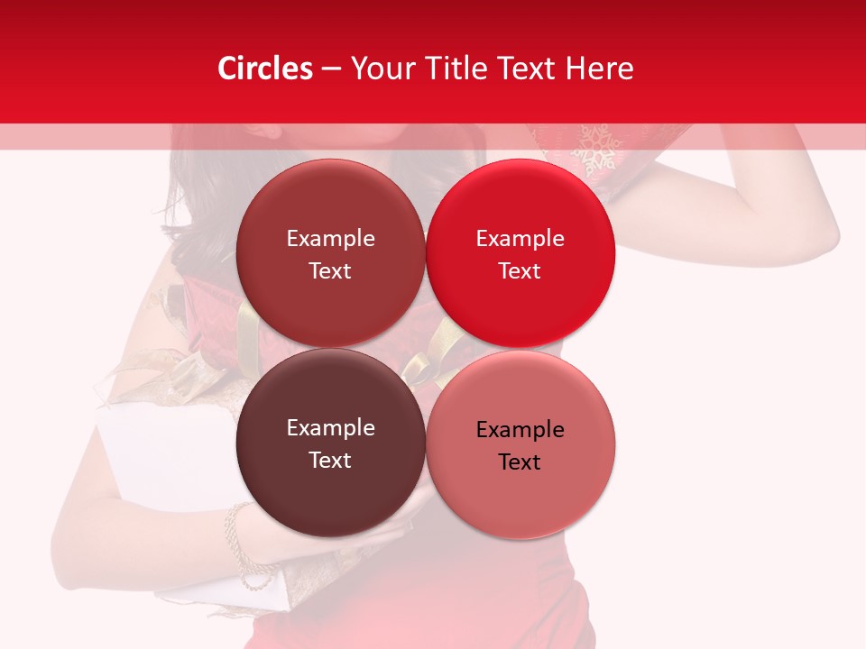 Woman Standing Xmas PowerPoint Template